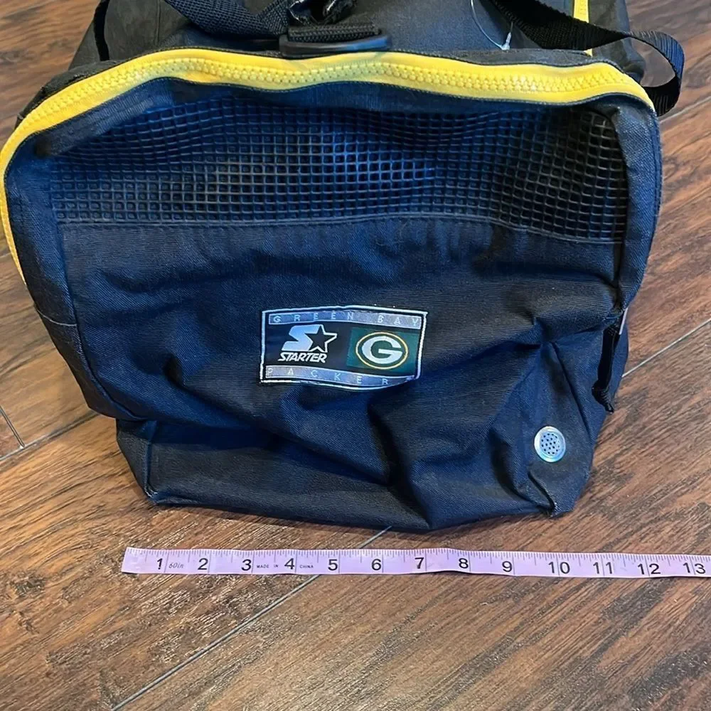 VTG 90’s Starter Green Bay Packers black yellow green Duffle Bag NFL Football